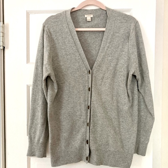 J. Crew Sweaters - J. Crew Grey Wool Blend Cardigan